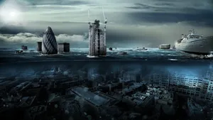 Sunken_ Cityscape_ Urban_ Fantasy_ Art Wallpaper