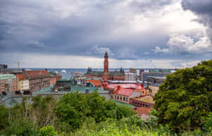 Sunlit Helsingborg Skyline Wallpaper