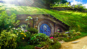 Sunlit Hobbiton House.jpg Wallpaper