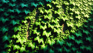 Sunlit Ivy Wall Texture Wallpaper