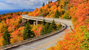 Sunlit View Of The Stunning Blue Ridge Mountains Wallpaper