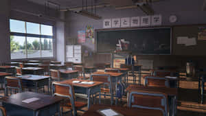 Sunny Classroom Backto School Aesthetic Wallpaper