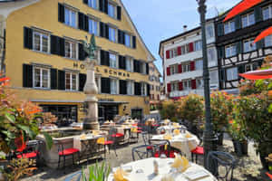 Sunny Dayat Hotel Schwan Horgen Switzerland Wallpaper