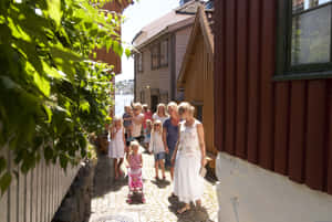 Sunny Dayin Arendal Old Town Wallpaper