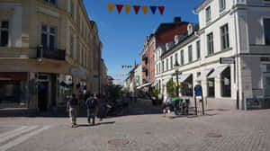 Sunny Dayin Nykoping City Center Wallpaper