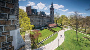 Sunny Lehigh University Center Tower Wallpaper