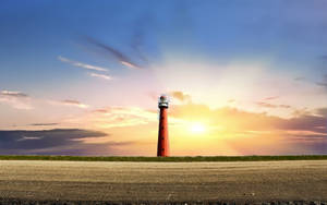 Sunrise Lighthouse Wallpaper