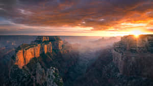 Sunrise_ Over_ Grand_ Canyon_4 K Wallpaper