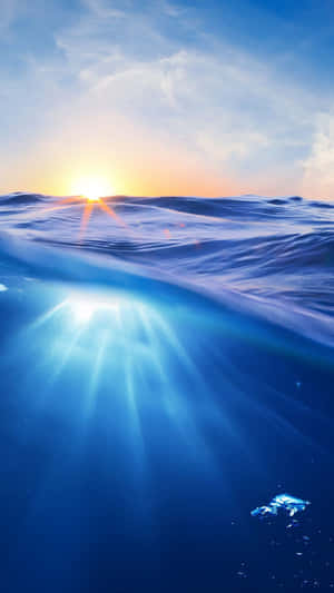Sunrise Over Ocean Depth Wallpaper