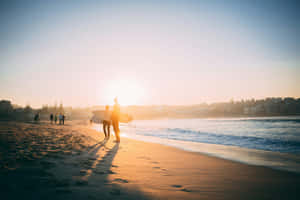 Sunrise Surf Session Bondi Beach Wallpaper