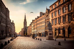 Sunriseon Royal Mile Edinburgh Wallpaper