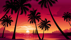 Sunset Aesthetic Art Wallpaper