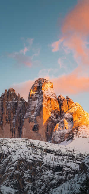 Sunset Alpenglow Mountain Peaks Wallpaper