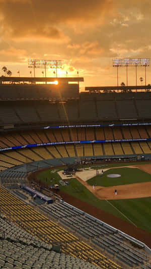 Sunset Baseball Stadium Aesthetic Wallpaper