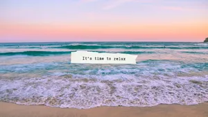 Sunset Beach Relaxation Motivation Wallpaper