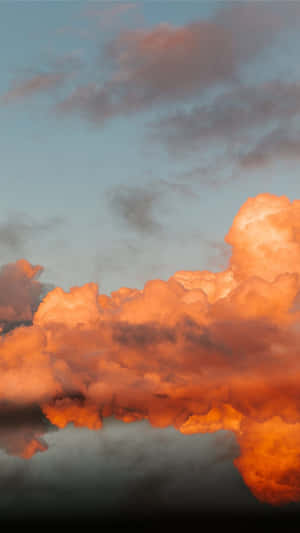 Sunset Blaze Clouds Sky Wallpaper