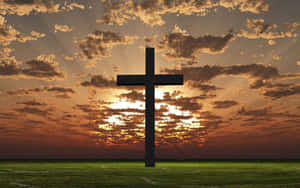 Sunset Cross Evangelism Symbol Wallpaper