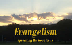 Sunset Evangelism Spreading Good News Wallpaper