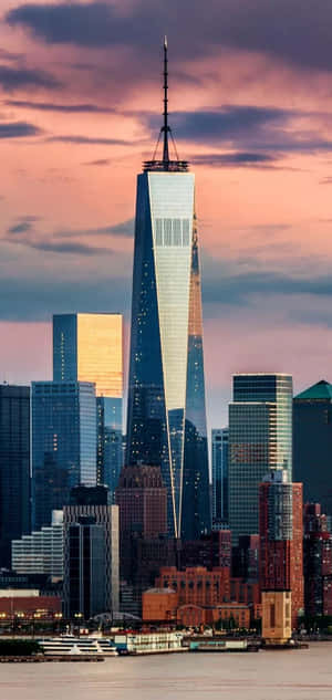 Sunset Freedom Tower New York City Wallpaper