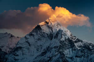Sunset_ Glow_ Mountain_ Peak Wallpaper