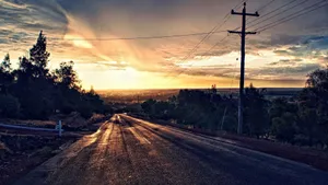 Sunset Hill Road Wallpaper