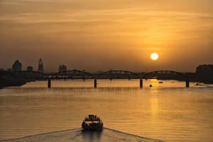 Sunset In Sudan Nile River Wallpaper