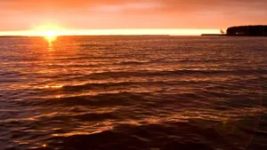 Sunset Landscape: Serene Golden Hour Wallpaper