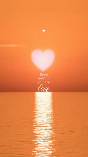 Sunset Love Inspiration Quote Wallpaper