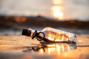 Sunset Messageina Bottle Wallpaper