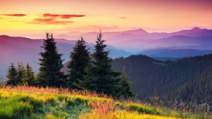 Sunset_ Mountain_ View_ H D_ Landscape Wallpaper