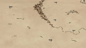 Sunset On Jakku - The Desert Planet Wallpaper