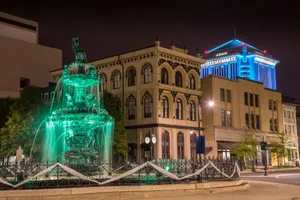 Sunset Over Montgomery's Skyline Wallpaper