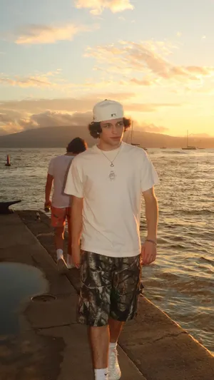 Sunset Pier Walk Wallpaper