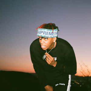 Sunset Silhouette Man Supreme Headband Wallpaper