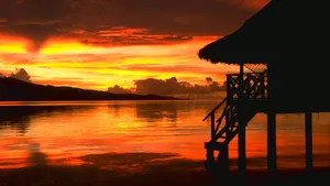 Sunset Sky In Sulawesi Wallpaper