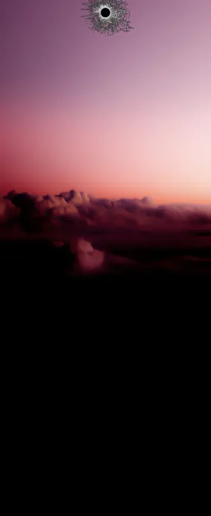 Sunset Skywith Cracked Screen Texture Wallpaper