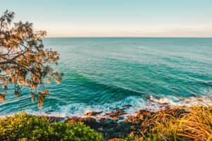 Sunset View At Sunshine Coast Wallpaper