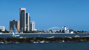 Sunset View Of The Corpus Christi Bay From Shoreline Boulevard Wallpaper