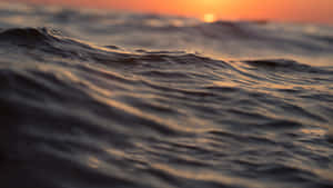 Sunset Waves Desktop Wallpaper Wallpaper