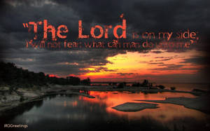 Sunset With Christian Verse Wallpaper