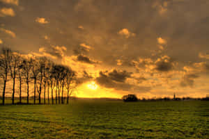 Sunsetin Hengelo Countryside Wallpaper