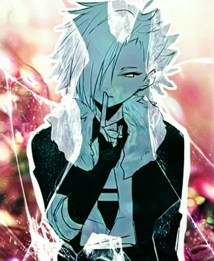 Suoh Genji Walking Through A Vibrant Red Forest Wallpaper