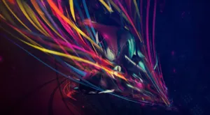 Super Cool Colorful Fantasy Art Lines Wallpaper