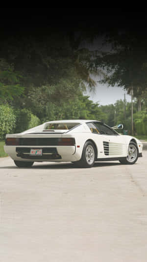 Super Fast Sophistication - White Ferrari Iphone Wallpaper