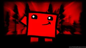 Super Meat Boy Red Cute Face Wallpaper