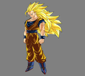 Super Saiyan 3 Goku Transforms And Unleashes His Unmatched Power Wallpaper