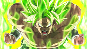 Super Saiyan Broly Rises Powered With Raw Energetic Strength Wallpaper