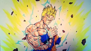 Super Saiyan Future Gohan Power Up Wallpaper