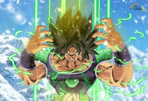 Super Saiyan God Broly Ready To Take On His Foes Wallpaper