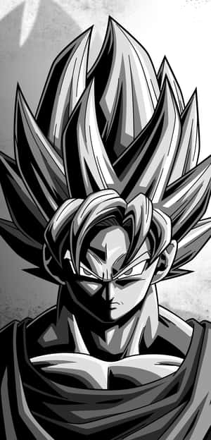 Super Saiyan Gohan Battles With Cell In Epic Dragon Ball Black And White Duel Wallpaper